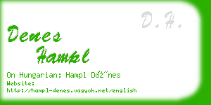 denes hampl business card